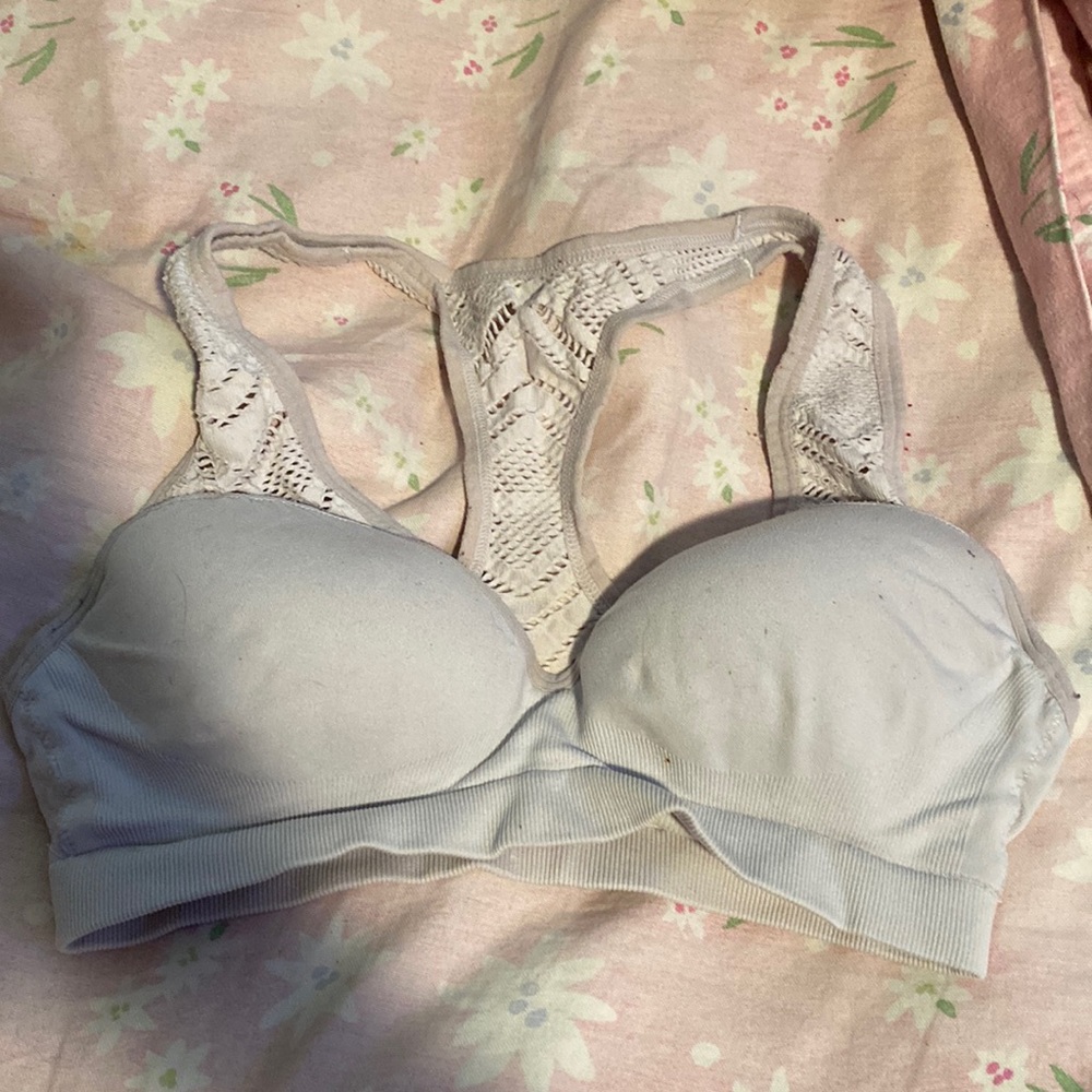 Pink sports bra